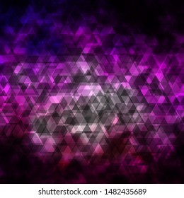 Dark Purple, Pink vector texture with lines, triangles. Abstract gradient design with colorful triangles. Design for your promotions.