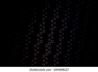 Dark Purple, Pink vector texture with rectangular style. Abstract gradient illustration with rectangles. Pattern for commercials.