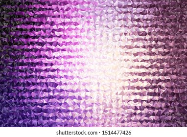 Dark Purple, Pink vector texture with triangular style. Beautiful illustration with triangles in nature style. Best design for poster, banner.