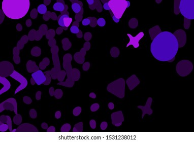 Dark Purple, Pink vector texture with abstract forms. Decorative design in abstract style with random forms. Elegant design for wallpapers.