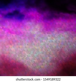Dark Purple, Pink vector texture with triangular style. Glitter abstract illustration with triangular shapes. Pattern for booklets, leaflets