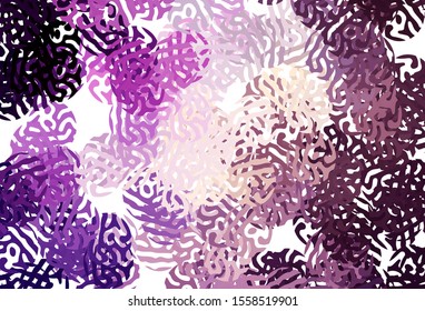 Dark Purple, Pink vector texture with abstract forms. Colorful chaotic forms with gradient in modern style. Simple design for your web site.