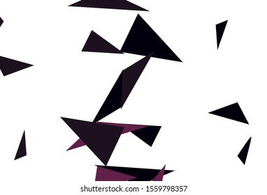 Dark Purple, Pink vector texture with triangular style. Abstract gradient illustration with triangles. Pattern for commercials.