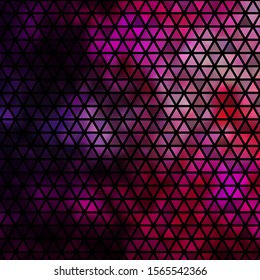Dark Purple, Pink vector texture with triangular style. Abstract gradient illustration with triangles. Template for landing pages.