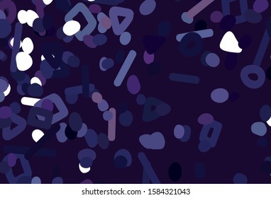Dark Purple, Pink vector texture with abstract forms. Modern abstract illustration with colorful random forms. Best smart design for your business.