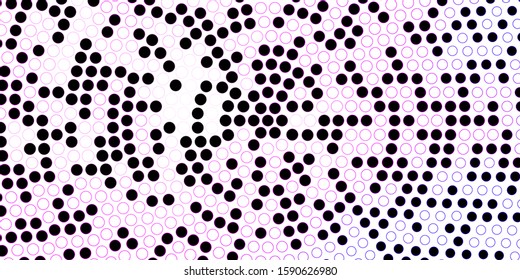 Dark Purple, Pink vector texture with disks. Abstract colorful disks on simple gradient background. Pattern for booklets, leaflets.