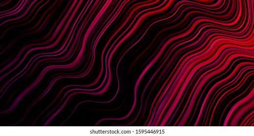Dark Purple, Pink vector texture with wry lines. Bright sample with colorful bent lines, shapes. Best design for your ad, poster, banner.