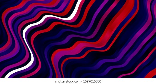 Dark Purple, Pink vector texture with circular arc. Colorful illustration with curved lines. Pattern for websites, landing pages.