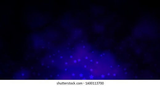 Dark Purple, Pink vector texture with beautiful stars. Blur decorative design in simple style with stars. Design for your business promotion.