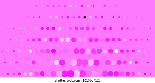 Dark Purple, Pink vector texture with disks. Colorful illustration with gradient dots in nature style. New template for a brand book.