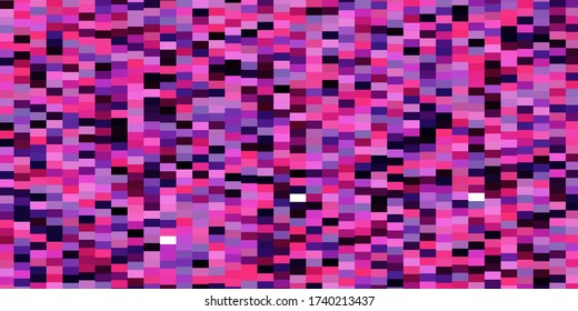 Dark Purple, Pink vector texture in rectangular style. Abstract gradient illustration with rectangles. Template for cellphones.