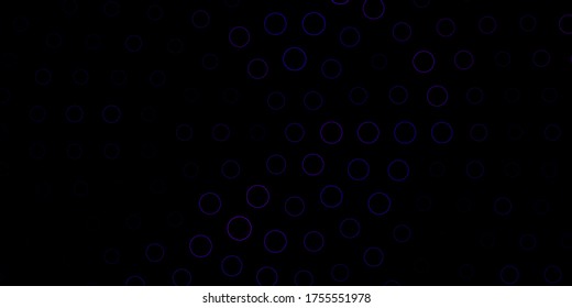 Dark Purple, Pink vector texture with disks. Colorful illustration with gradient dots in nature style. Design for posters, banners.