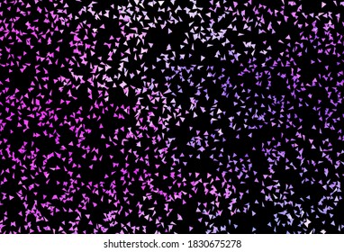 Dark Purple, Pink vector texture with triangular style. Decorative design in abstract style with triangles. Elegant design for wallpapers.