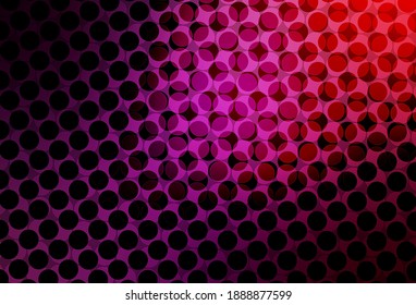 Dark Purple, Pink vector texture with disks. Abstract illustration with colored bubbles in nature style. Design for poster, banner of websites.