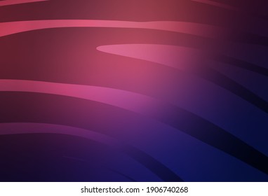 Dark Purple, Pink vector texture with bent lines. A shining illustration, which consists of curved lines. Business design for posters, banners.