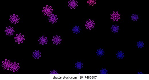 Dark Purple, Pink vector texture with memphis shapes. Illustration with colorful shapes in abstract style. Background for cell phones.