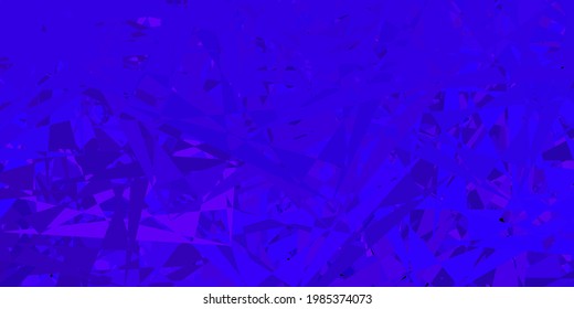 Dark purple, pink vector texture with random triangles. Smart abstract illustration with triangle forms in modern style. Design for your wallpapers.