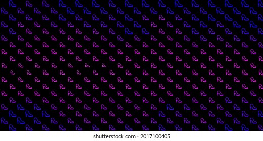 Dark purple, pink vector texture with women's rights symbols. Colorful illustration with gradient feminism shapes. Simple design for your web site.