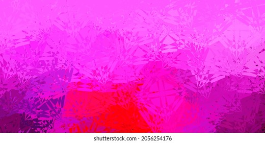 Púrpura oscuro, textura vectorial rosada con triángulos aleatorios. Diseño sencillo de estilo abstracto con triángulos, líneas. Diseño para sus fondos de escritorio.