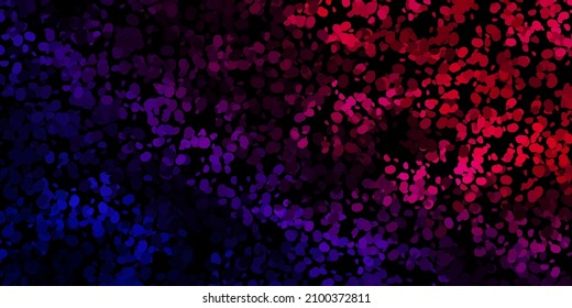 Dark purple, pink vector texture with memphis shapes. Simple design in abstract style with gradient forms. Modern design for your ads.