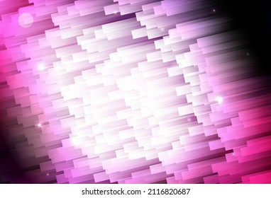 Púrpura oscuro, textura vectorial rosada con líneas de color. Ilustración abstracta brillante con palos de colores. Patrón para anuncios, afiches, banners.