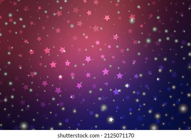 Dark Purple, Pink vector texture in birthday style. Modern abstract Christmas mood shapes. Template for lettering, typography.