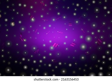Dark Purple, Pink vector texture in birthday style. Simple gradient illustration with Christmas attributes. Pattern for school, grammar websites.