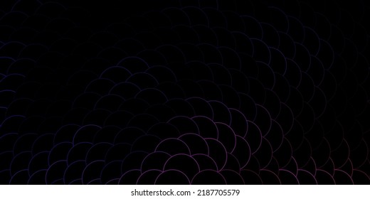Púrpura oscuro, textura vectorial rosada con discos. Ilustración abstracta brillante con gotas coloridas. Diseño para sus comerciales.