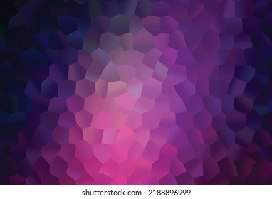 Dark Purple, Pink vector texture with colorful hexagons. Simple background with colorful hexagons. Pattern can for your ad, booklets.