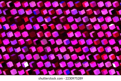 Púrpura oscuro, textura vectorial rosada en forma rectangular. Ilustración con un conjunto de rectángulos coloridos. Patrón de anuncios comerciales, folletos, folletos