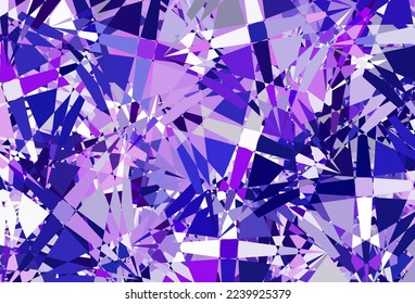 Dark Purple, Pink vector texture with random triangles. Outstanding abstract illustration with range of colorful triangles. Start design for insperarion.