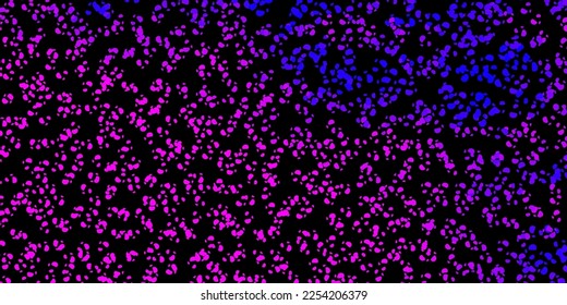 Dark purple, pink vector texture with memphis shapes. Colorful illustration with simple gradient shapes. Background for cell phones.