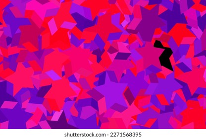 Dark Purple, Pink vector texture with beautiful stars. Blurred decorative design in simple style with stars. Pattern for futuristic ad, booklets.