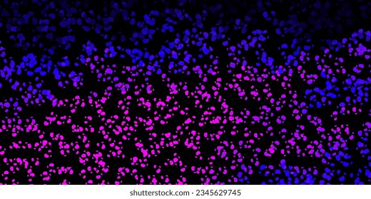 Dark purple, pink vector texture with memphis shapes. Colorful abstract forms with gradient in simple style. Background for cell phones.