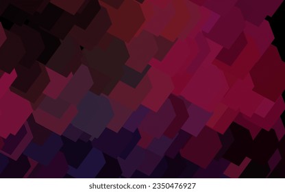 Púrpura oscuro, textura vectorial rosada en forma rectangular. Ilustración de gradiente abstracto con rectángulos. El patrón se puede usar para sitios web.