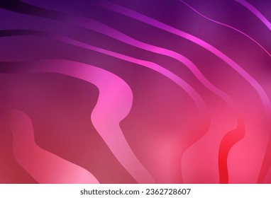 Dark Purple, Pink vector texture with bent lines. Brand new colorful illustration in curved style. Texture for booklets, leaflets.