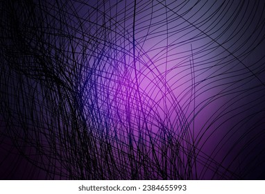 Dark Purple, Pink vector texture with bent lines. Colorful gradient illustration in simple style with lines. New composition for your brand book.