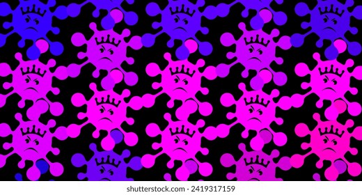 Textura vector púrpura oscura, rosa con símbolos de la enfermedad. Ilustración inteligente con signos cómodos en estilo decorativo. Fondo de escritorio para la protección de la salud.