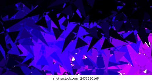 Dark Purple, Pink vector texture with random triangles. Magnificent abstract illustration with triangular shapes , forms. An easy addition to your commertials.