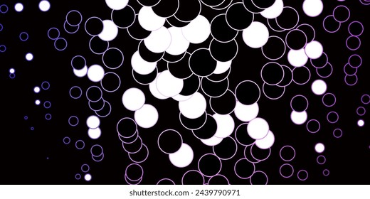 Dark Purple, Pink vector texture with circles. Modern abstract illustration with colorful circle shapes. Pattern for wallpapers, curtains.