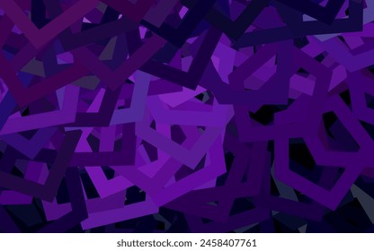 Dunkelviolette, rosa Vektorgrafik Textur mit bunten Sechsecken. Darstellung von farbigen Sechsecken auf unscharfer Oberfläche. Neue Vorlage für Ihr brandes Buch.