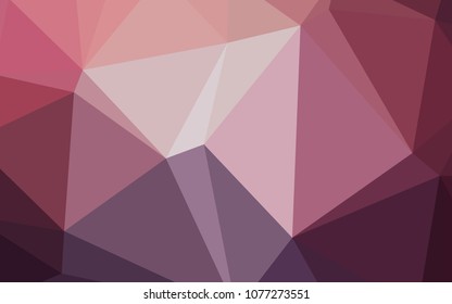 Dark Purple, Pink vector triangle mosaic texture. Elegant bright polygonal illustration with gradient. Brand-new style for your business design.