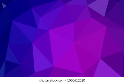 Dark Purple, Pink vector triangle mosaic cover. Polygonal abstract illustration with gradient. New template for your brand book.