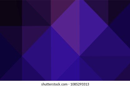 Dark Purple, Pink vector triangle mosaic cover. A sample with polygonal shapes. The template for cell phone's backgrounds.