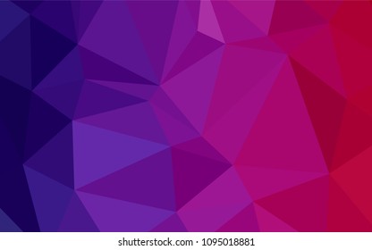 Dark Purple, Pink vector triangle mosaic template. Colorful illustration in abstract style with gradient. That new template can be used for your brand book.
