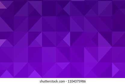 Dark Purple, Pink vector triangle mosaic template. Glitter abstract illustration with an elegant triangles. Brand new style for your business design.