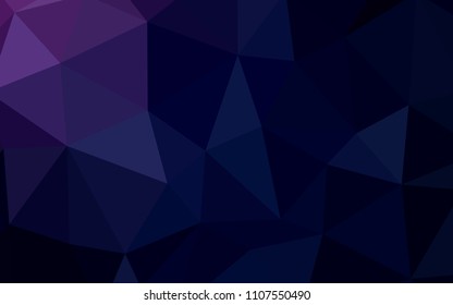 Dark Purple, Pink vector triangle mosaic texture. Colorful illustration in polygonal style with gradient. Template for cell phone's backgrounds.