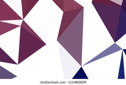 Dark Purple, Pink vector triangle mosaic texture. Colorful abstract illustration with triangles. Brand new style for your business design.