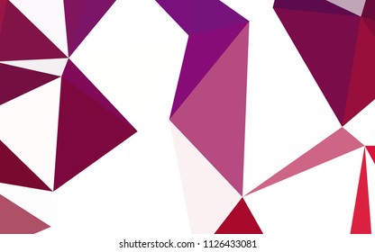 Dark Purple, Pink vector triangle mosaic cover. Modern abstract illustration with triangles. Polygonal design for your web site.