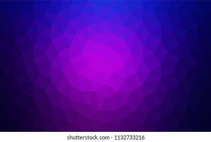 Dark Purple, Pink vector triangle mosaic template. A completely new color illustration in a polygonal style. Polygonal design for your web site.